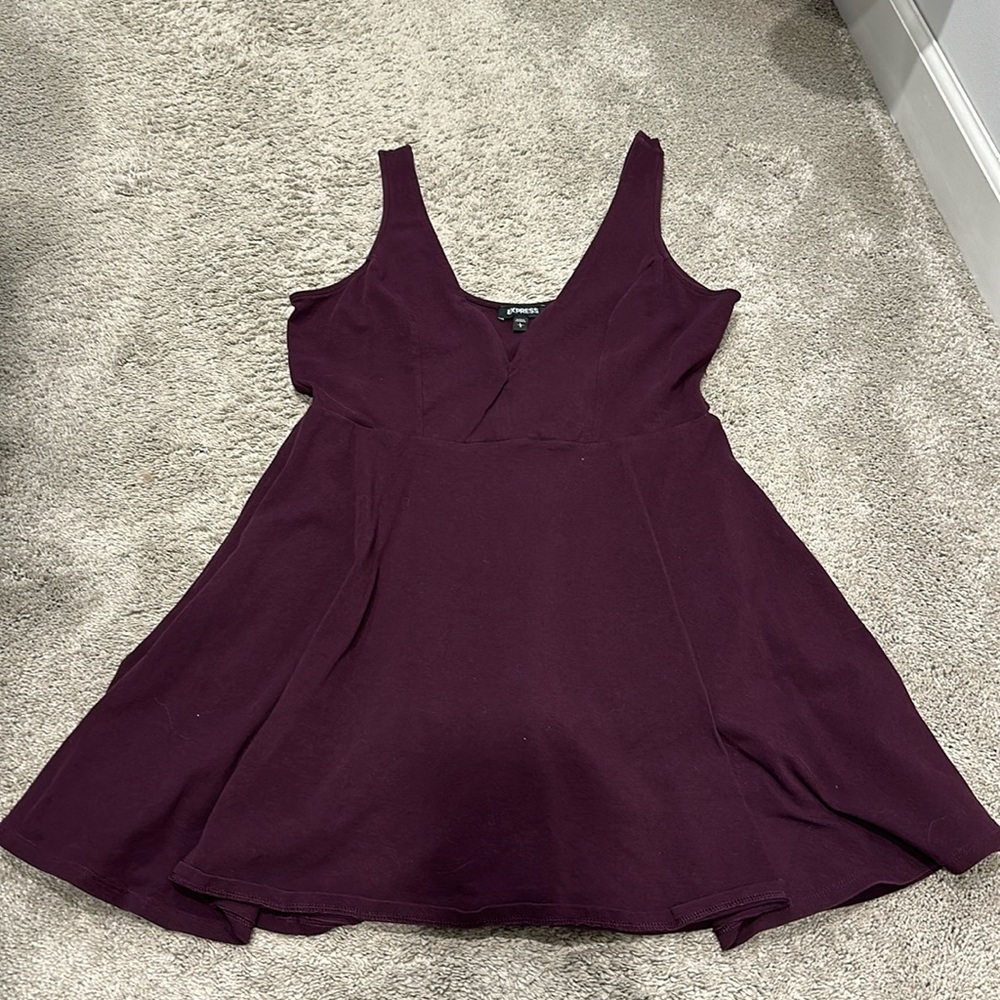 Dark purple dress with built in shorts